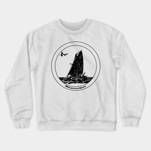 Nantucket - Gaff Rigged Cutter Wooden Sailboat Crewneck Sweatshirt